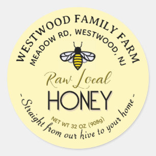 Hive to Home Honey Label with Bee Yellow