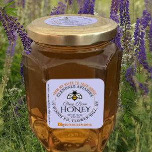 Hives to House Pure Raw Honey Honeybee Sticker    