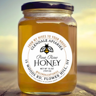 Hives to House Pure Raw Honey Honeybee Sticker