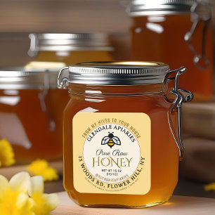 Hives to House Pure Raw Honey Honeybee Sticker