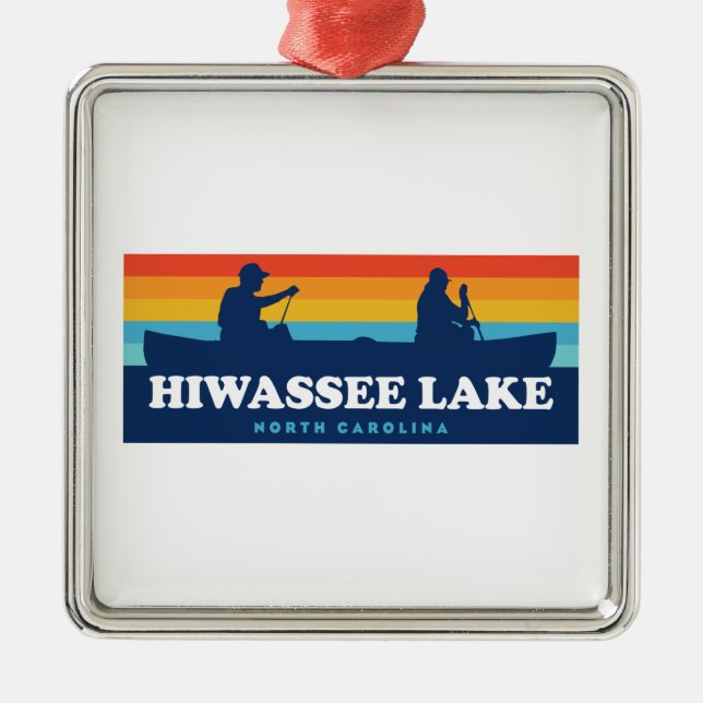 Hiwassee Lake North Carolina Canoe Metal Ornament (Front)