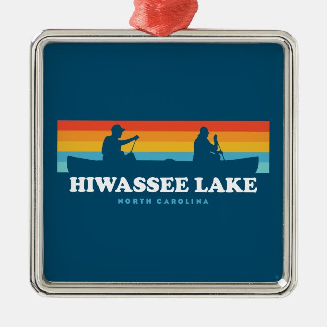 Hiwassee Lake North Carolina Canoe Metal Ornament (Front)