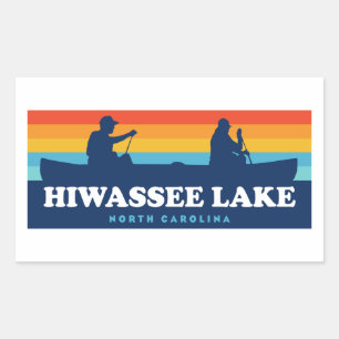 Hiwassee Lake North Carolina Canoe Rectangular Sticker