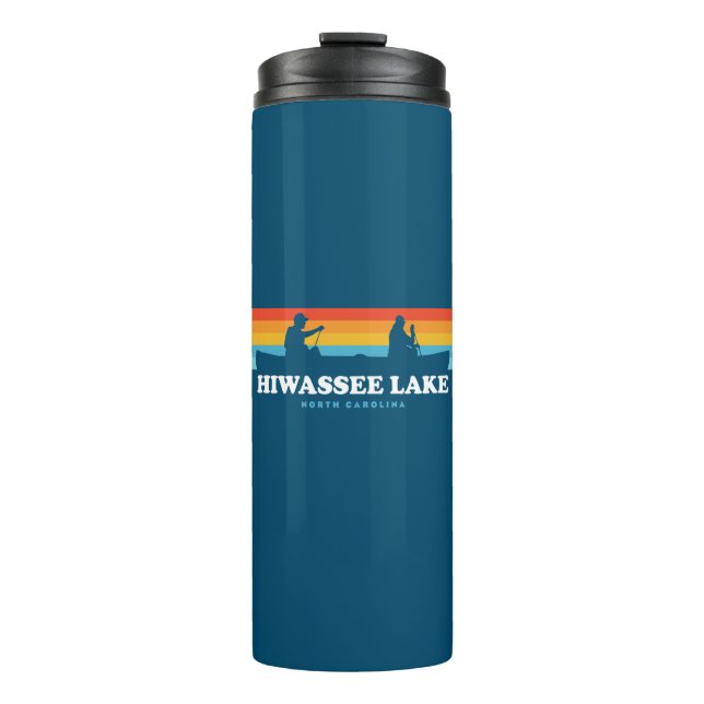 Hiwassee Lake North Carolina Canoe Thermal Tumbler (Front)