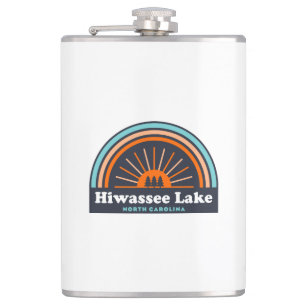 Hiwassee Lake North Carolina Rainbow Hip Flask