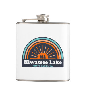 Hiwassee Lake North Carolina Rainbow Hip Flask