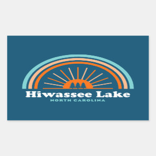 Hiwassee Lake North Carolina Rainbow Rectangular Sticker