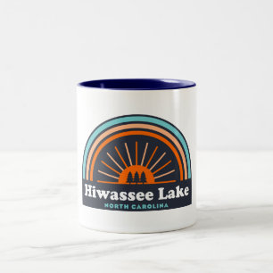 Hiwassee Lake North Carolina Rainbow Two-Tone Coffee Mug