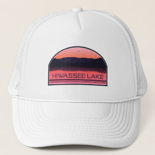 Hiwassee Lake North Carolina Red Sunrise Trucker Hat