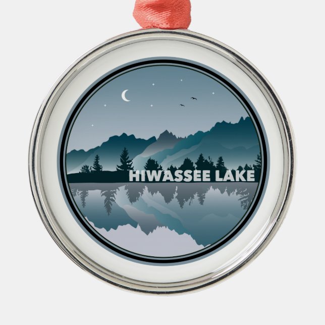 Hiwassee Lake North Carolina Reflection Metal Ornament (Front)