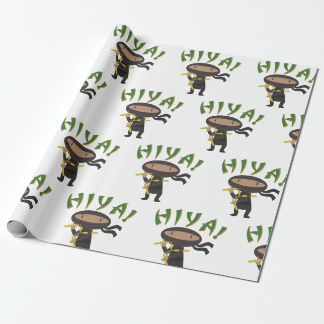 Hiya Ninja Wrapping Paper (Unrolled)
