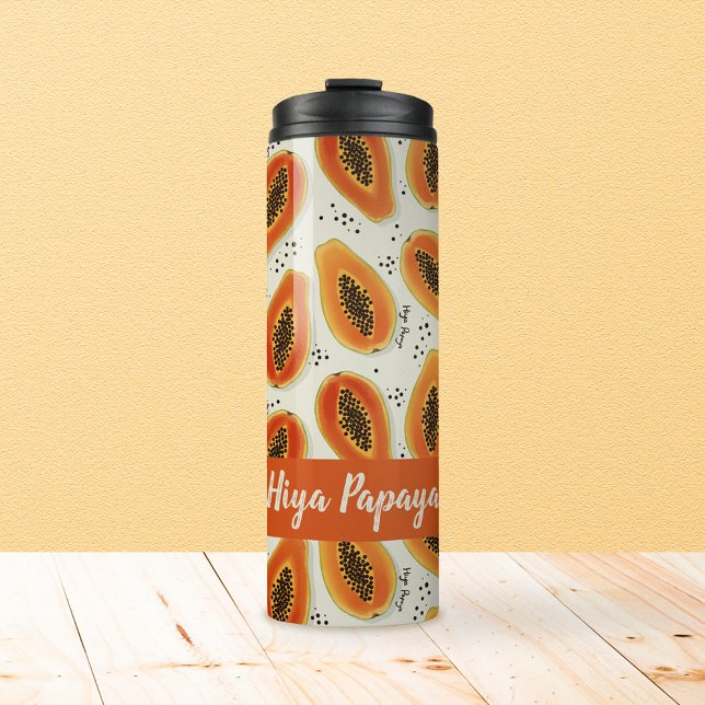 Hiya Papaya Pattern  Thermal Tumbler (Hiya Papaya Thermal Tumbler)
