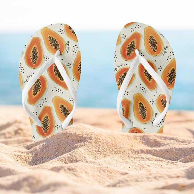 Hiya Papaya Pattern  Thongs (Hiya Papaya Flipflops)
