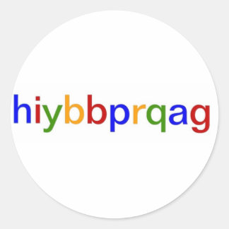 hiybbprqag classic round sticker