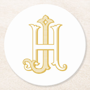 HJ Monogram or JH Monogram Coasters