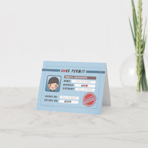 HJ-Story: Love Permit (Boy) Card
