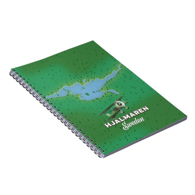 Hjälmaren Sweden map travel poster Notebook (Right Side)