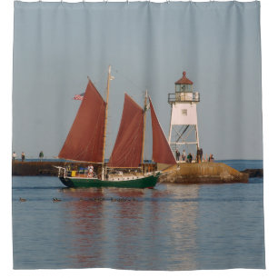 Hjordis & Grand Marais Light shower curtain