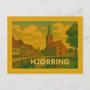 Hjørring Denmark Church Postcard