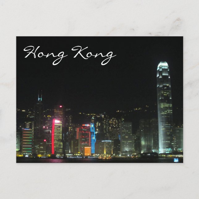 hk night lights postcard (Front)