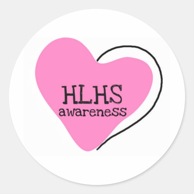 HLHS AWARENESS CLASSIC ROUND STICKER (Front)