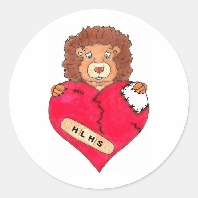 HLHS AWARENESS CLASSIC ROUND STICKER (Front)