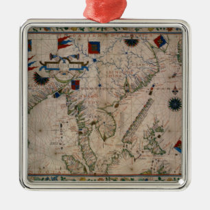 HM 41 The Far East, from a portolan atlas Metal Tree Decoration