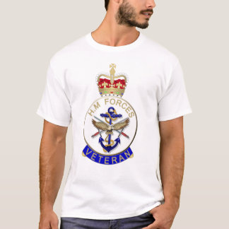 HM FORCES VETERAN BADGE. BRITISH VETERAN. T-Shirt