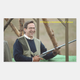 HM King Constantine II of Greece Rectangular Sticker