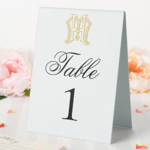 HM Monogram or MH Monogram Table Sign