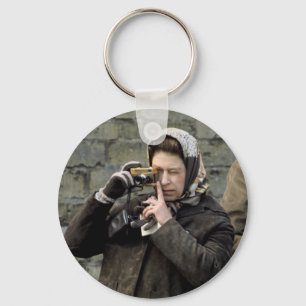 HM Queen Elizabeth Camera Smile! Key Ring
