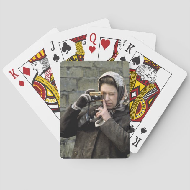 HM Queen Elizabeth Camera Smile! Playing Cards (Back)