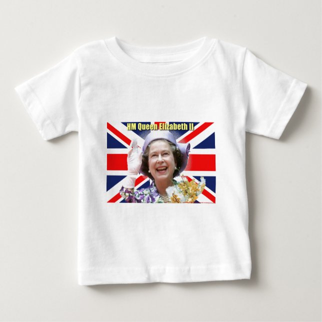 HM Queen Elizabeth II Baby T-Shirt (Front)