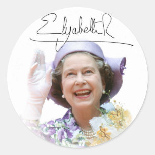 HM Queen Elizabeth II Classic Round Sticker