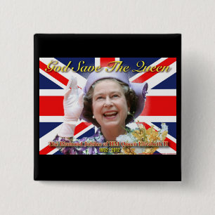 HM Queen Elizabeth II Diamond Jubilee 15 Cm Square Badge