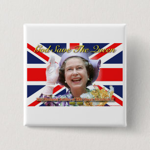 HM Queen Elizabeth II Diamond Jubilee 15 Cm Square Badge