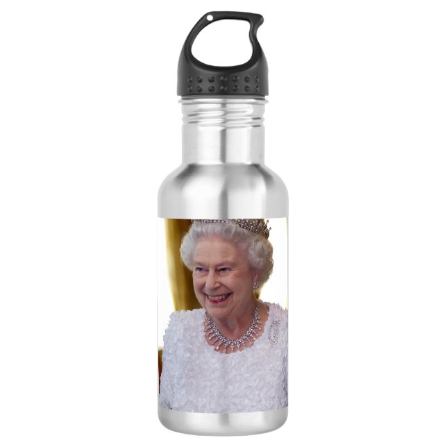 HM Queen Elizabeth II Dublin 710 Ml Water Bottle (Front)