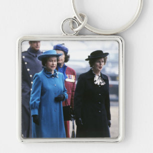 HM Queen Elizabeth II-Margaret Thatcher Key Ring