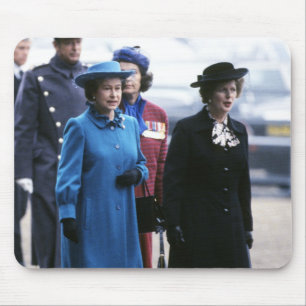 HM Queen Elizabeth II-Margaret Thatcher Mouse Pad