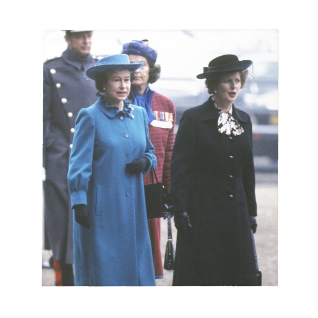 HM Queen Elizabeth II-Margaret Thatcher Notepad (Front)