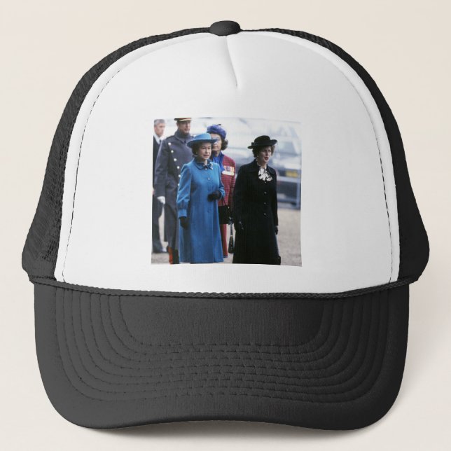 HM Queen Elizabeth II-Margaret Thatcher Trucker Hat (Front)