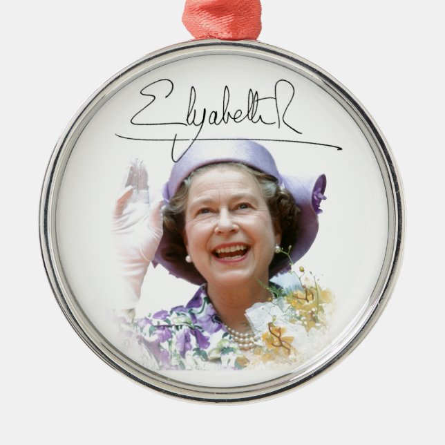 HM Queen Elizabeth II Metal Tree Decoration (Front)
