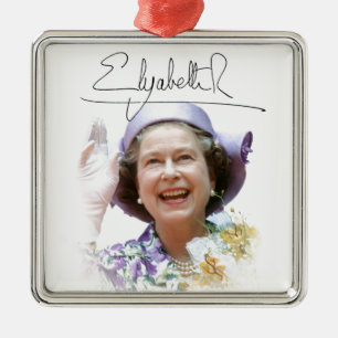 HM Queen Elizabeth II Metal Tree Decoration