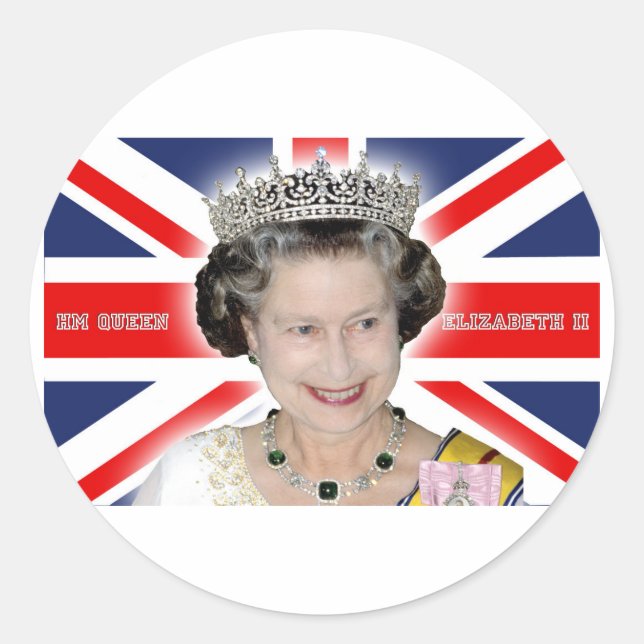 HM Queen Elizabeth II - Pro photo Classic Round Sticker (Front)