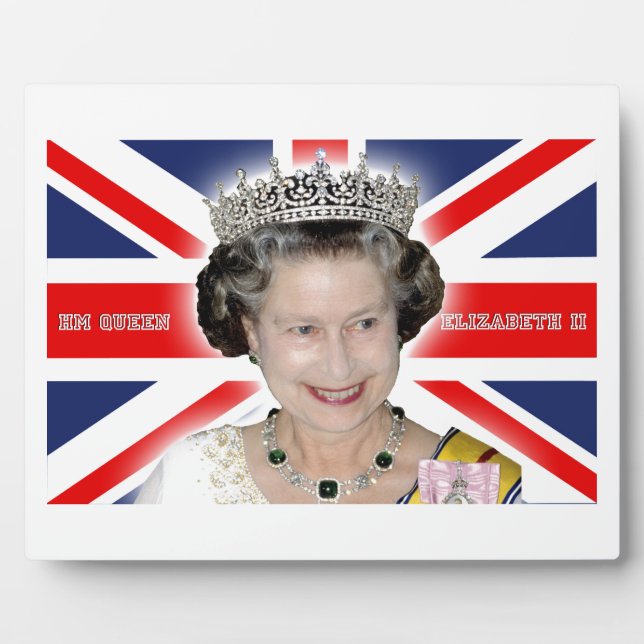 HM Queen Elizabeth II - Pro photo Plaque (Front)