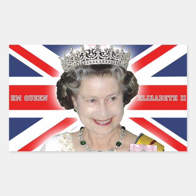 HM Queen Elizabeth II - Pro photo Rectangular Sticker (Front)