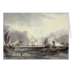 HM Ships Imogene and Andromache passing the Batter