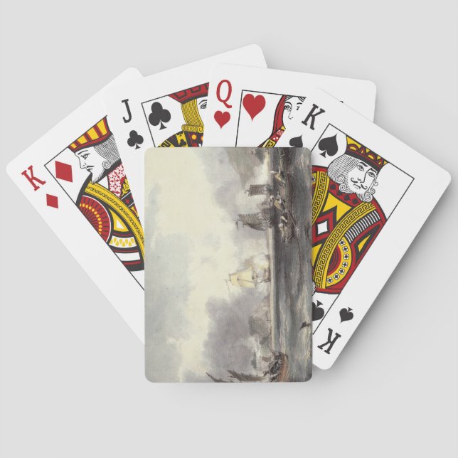 HM Ships Imogene and Andromache passing the Batter Playing Cards (Back)