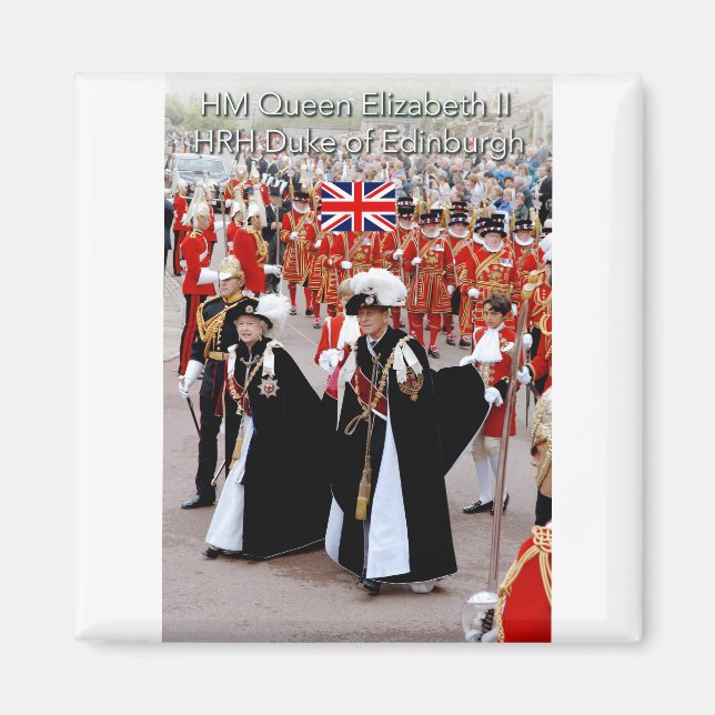 HM The Queen and HRH Prince Philip Magnet (Front)