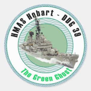 HMAS Hobart DDG 39 Classic Round Sticker